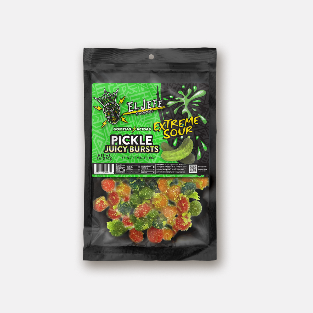 Extreme Sour Pickle Juicy Bursts – El Jefe Snacks