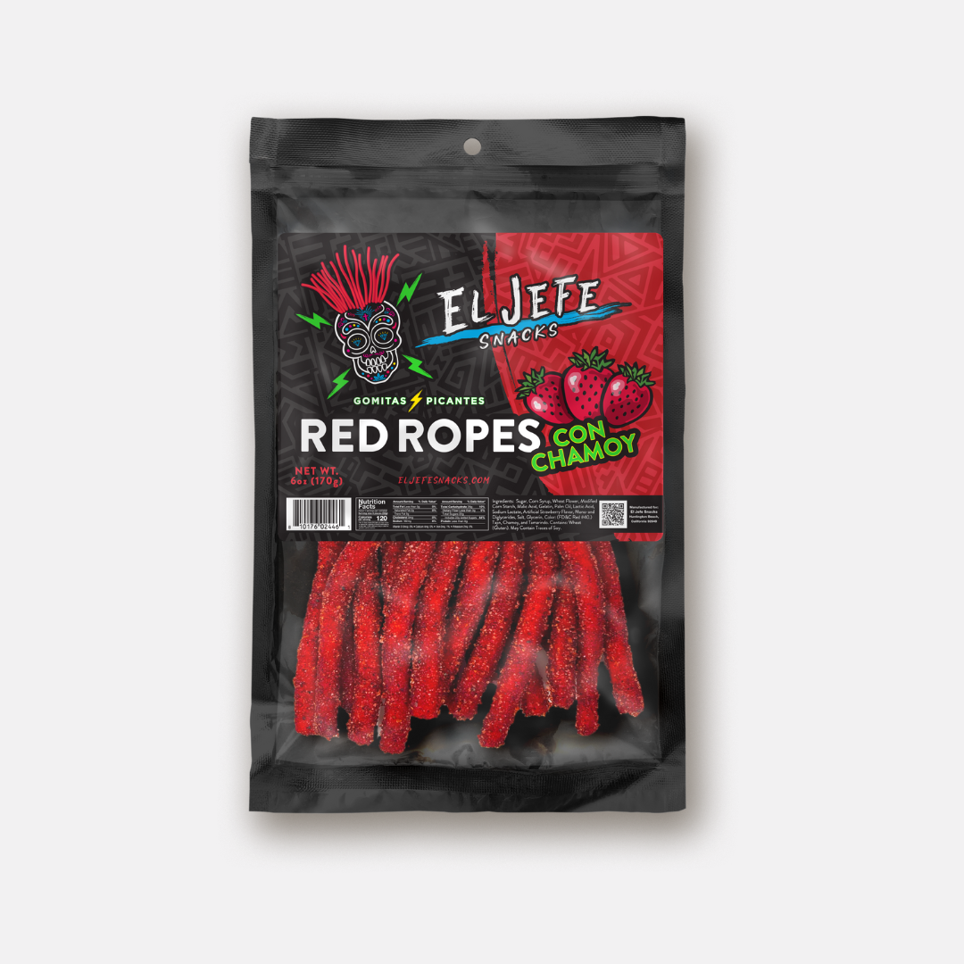 Ruby Ropes Food Red Ropes con Chamoy – El Jefe Snacks
